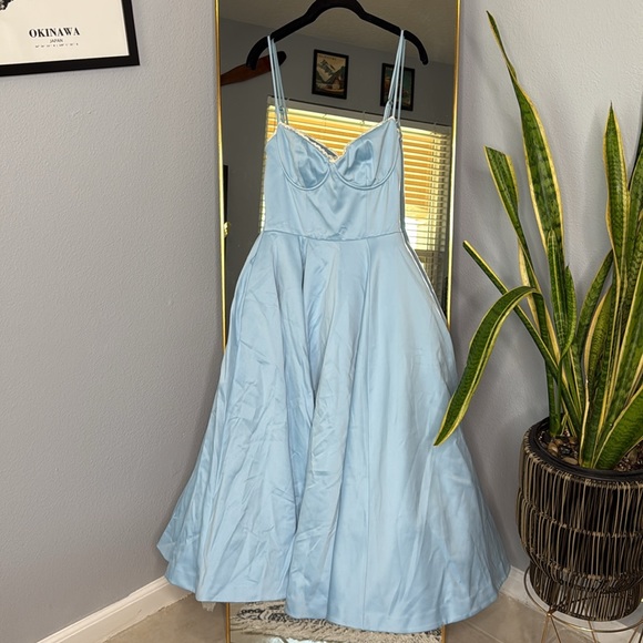 HOUSE OF CB 'Mademoiselle' Cinderella Blue Tulle Midi Dress NWOT - Picture 10 of 12